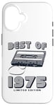 Coque pour iPhone 16 Retro Best of 1975 Mixtape Vintage 50th Birthday Design