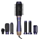 OKWRAP 6 en 1 Hair Styler, Brosse Soufflante Hair Styler Avec 6 Accessoires Seche Cheveux Fer a Boucler Brosse Soufflante, Brosse Lissante Pour Cheveux, Pour Sécher, Lisser, Set de coiffure