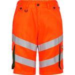 FE Engel shorts 6545-319, High-Vis kl.1 orange/grøn, str. 92