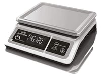 LITTLE BALANCE 8213 LBP 50 Professional - Balance professionnelle - 50 kg / 5g - Fonctionne sur batterie, sans piles, Blc/Noir/Inox