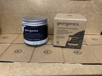 Georganics Natural Organic Toothpaste Powder Glass Jar Activated Charcoal X 10