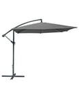 Parasol déporté carré gris anthracite 250x250 cm