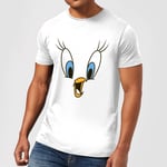 Looney Tunes Tweety Face Men's T-Shirt - White - 5XL