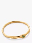 Monica Vinader Siren Mini Green Onyx Ring, Gold