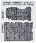 Tim Holtz Cling Stamps 7"X8.5"-Ledger Script