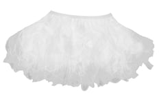 Ladies 12" White Cyber Rave Tutu Burning Man Festival Wear Uk Made (16-22 Uk)