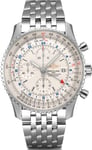 Breitling Watch Navitimer Chronograph GMT 46 Steel Bracelet