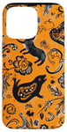 Coque pour iPhone 15 Pro Max Orange Bohème Paisley Live Weird Funny Naked Mole Rat Art Art