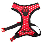 CERDÁ LIFE'S LITTLE MOMENTS - Harnais Chien Petite Taille ou Chat en H et Tissu en Nylon sans Irritation - Licence Officielle de Disney Minnie Mouse®