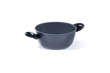 Barazzoni, Casserole 2 poignées avec revêtement en céramique, aluminium, ø24 cm, poignée ergonomique, convient également pour induction, NO PFAS, fabriqué en Italie