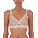 DKNY Women's Sheers Wirefree Softcup Bralette Bra, Cashmere, L