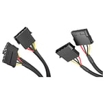 KabelDirekt 30cm câble en Y Molex 4 broches vers 2x Molex 4 broches & 60cm câble de rallonge Molex 4 broches