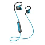 JLab Fit Sport 3 Wireless Earbuds, Bluetooth Earbuds with Flexible Memory Wire Ear Hooks, IP55 Sweat Resistance, Noise Isolation and Custom EQ3 Sound - Blue