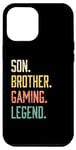 Coque pour iPhone 14 Plus Vintage Son Brother Gaming Legend Garçons Filles