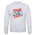 Sweat Shirt Homme Rage Quit Jeux Vidéo Retro Gaming Arcade