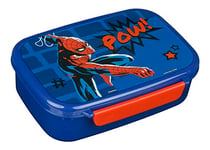 SCOOLI- Boîte à goûter Spider-Man, Spiderman, SPAN9903, Bleu/Rouge, 18 x 13, 5 x 6 cm