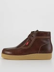 Levi's Red Tab Moc Toe Leather Lace Up Boots - Dark Brown, Dark Brown, Size 9, Men