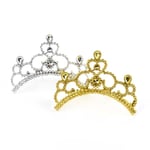 2-Pack - Prinsesskrona för Barn / Tiara - Guld & Silver multifärg one size