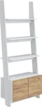 Lattiahylly Rack 80-1D, valkoinen/ruskea.