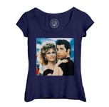 T-Shirt Femme Col Echancré John Travolta Et Olivia Newton Grease Photo De Stars Célébrités Original 3