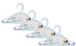 Baby Coat Hangers Small Clothes Hangers First Steps Pack of 32 White