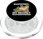 Napping Superpower Power Nap Lazy Pajama Day Sleep Sloth PopSockets PopGrip for MagSafe