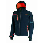 U-power - Veste de travail softshell Bleu Marine/Orange space FU187DB taille 2XL