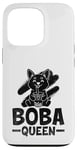 Coque pour iPhone 13 Pro Boba Queen - Thé au lait pour chien - Pour amoureux des perles