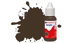 Humbrol Model Paint - DB0010 No 10 Service Brown - Gloss (14ml), Acrylic Paints for Models, Plastic, Metal, Wood, Glass, Ceramics and More, Acrylic Touch Up Paint - Hobby Paint Bottle for Craft Kits