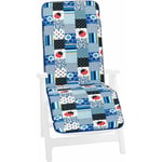 Coussin de Chaise de jardin Pliant Douce Housse de Place Chaise longue Motif Coccinelle - Bleu