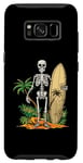 Coque pour Galaxy S8 Squelette Surf Halloween Planche de surf Hawaï