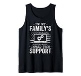 I'm My Family's Unpaid Tech Support US American Flag Tank Top