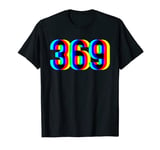 369 Manifestation Numerology Frequency Theory Anaglyph Graph T-Shirt