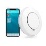 Meross Interlinked Smart Smoke Alarm, EN14604, Hub Required Smoke Detector, Low Battery Alert Silence Button, Smoke Alarms for Home, Replaceable Battery, Apple HomeKit, SmartThings Supported