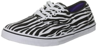 Vans Mixte Toile Lo Pro Authentique Chaussures de Skateboard, Zebra Black Liberty Purple, 38 EU