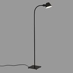 BRILONER - Lampadaire flexible, Lampadaire orientable, interrupteur à bascule, 1x E27 douille max. 10 Watt, câble inclus, noir, 152 cm