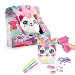 Canal Toys Peluche Créative à Personnaliser avec Pulvérisateur Airbrush Électronique, 3 Feutres et Accessoires pour Cheveux - Jouet Lavable et Réutilisable dès 6 Ans - Collection Princess & Precious