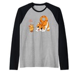 Uh... Woof? Funny Cat And Mouse - Dog Lover Raglan Baseball Tee