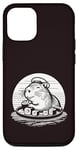 Coque pour iPhone 12/12 Pro Mignon Capybara mangeant des sushis kawaii