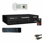 Pack THOMSON Récepteur TV Satellite Full HD + Carte d'accès TNTSAT + LNB Single HDSAT