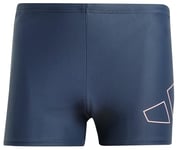 adidas Homme Big Bars Swim Boxers, Aurora Ink/Pink Spark, XS Short