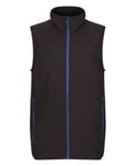 Gilet Sans Manches Polaire - Homme - Trf695 - Noir Et Bleu Roi