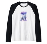 Disney Winnie The Pooh Eeyore Watercolor Rain Cloud Raglan Baseball Tee