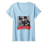 Womens Stan Laurel & Oliver Hardy Comedy Duo V-Neck T-Shirt