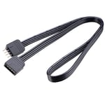 Akasa LED Strip Light Extension Cable | 4-pin RGB male to female connectors | 50cm | AK-CBLD01-50BK