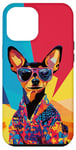 Coque pour iPhone 12 Pro Max Pop-Art Miniature Pinscher Fashion Cute Colorful Pop Art