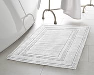 Jean Pierre New York YMB006472 Tapis de bain en coton Stonewash Blanc 43 x 61 cm