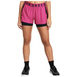 Under Armour Ladies Shorts Play Up 2-in-1 Compression Lightweight Gym Running UA