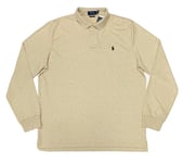 Polo Ralph Lauren Custom Fit Soft cotton Long Sleeve Polo in Tan Size XL/TG