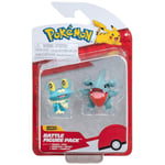 Froakie and Gible Pokemon Battle Figure Pack - 2-3" Toy Action Figures - New